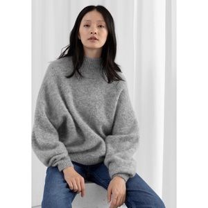 & Other Stories Oversized Fuzzy Wool Blend Sweater